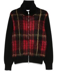 McQueen - Macqueen-Tartan Zip-Up Cardigan - Lyst