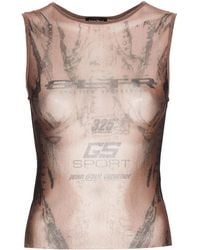 Jean Paul Gaultier - X Shayne Oliver Body-Print Mesh Top - Lyst