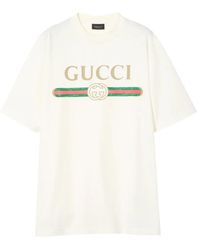 Gucci - Logo Cotton T-Shirt - Lyst