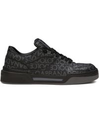 Dolce & Gabbana - Roma Logo-embellished Leather Low-top Trainers - Lyst