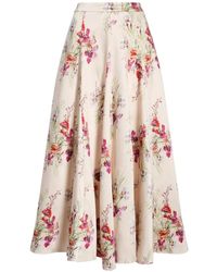 Cinq À Sept - Iris Bouquet Hilda Bouquet Floral Midi Skirt - Lyst