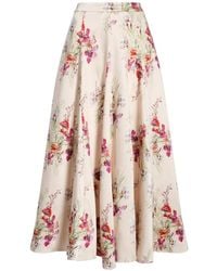 Cinq À Sept - Iris Bouquet Hilda Midi-Rok Met Bloemenprint - Lyst