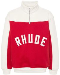 Rhude - Contrast Varsity Cotton Sweatshirt - Lyst