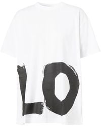Burberry - Love Print Oversized T-Shirt - Lyst