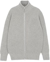 John Smedley - Maglione Mallam A Coste Con Zip - Lyst