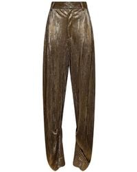 Amen - Laminated Pleated Trousers - Lyst