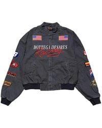 Bottega Desires - Logo-Patch Embroidered Denim Jacket - Lyst