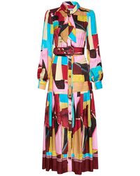 Rebecca Vallance - Bastille Abstract-print Dress - Lyst