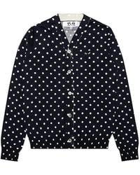 COMME DES GARÇONS PLAY - Polka Dot Cardigan - Lyst