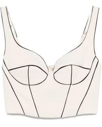 Elisabetta Franchi - Top estilo corsé en contraste - Lyst