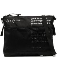 Yohji Yamamoto - Slogan-print Mesh Shoulder Bag - Lyst