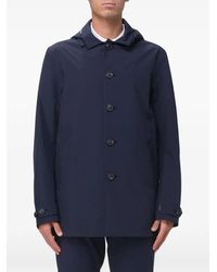 Save The Duck - Hooded Single-Breasted Coat - Lyst