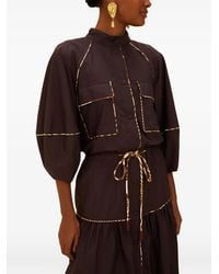 FARM Rio - Tie-Waist Shirt Midi Dress - Lyst