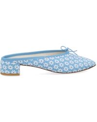 Repetto - Camille Floral-Print Bow-Detail Mules - Lyst