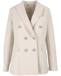 Circolo 1901 - Double-Breasted Long-Sleeve Blazer - Lyst