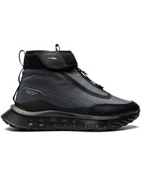 puma suede black high top