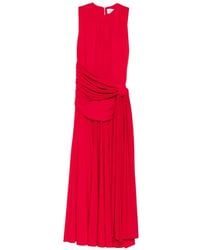 Brandon Maxwell - Isadora Draped Midi Dress - Lyst