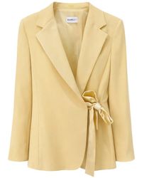 Marella - Satin Tie Blazer - Lyst