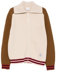 Drole de Monsieur - Ribbed-Knit Zip-Up Cardigan - Lyst
