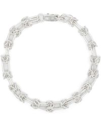 FEDERICA TOSI - Lace Cecile Silver Necklace - Lyst