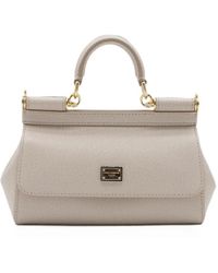 Dolce & Gabbana - Sac À Main Mini Sicily En Veau Dauphine - Lyst