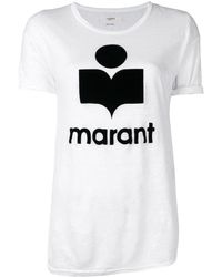 Étoile Isabel Marant Camiseta con logo estampado - Blanco
