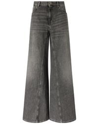 Pinko - Jean Évasé À Coupe Super Ample En Jean Noir - Lyst