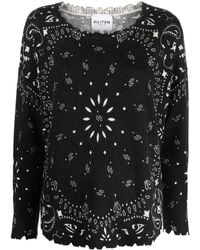 Kujten - Mela Bandana-Print Cashmere Jumper - Lyst