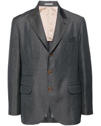 Brunello Cucinelli - Single-Breasted Wool-Blend Blazer - Lyst