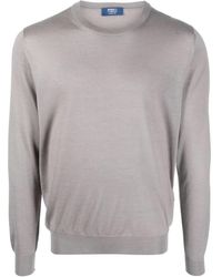 Fedeli - Pullover Mit Rundem Ausschnitt - Lyst