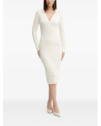 Guess - Ribbed Knit Midi Dress - Lyst