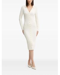 Guess - Robe Côtelée À Coupe Mi-Longue - Lyst