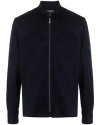 Corneliani - Zip-up Cotton-blend Shirt Jacket - Lyst