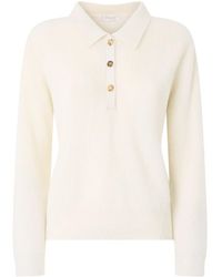 Boglioli - Ribbed-Knit Cashmere Polo Top - Lyst