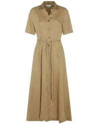 Antonelli - Button Belted Midi Dress - Lyst