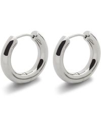 Monica Vinader - Small Essential Click Silver Hoop Earrings - Lyst