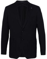 Tagliatore - Notched-Lapels Single-Breasted Blazer - Lyst