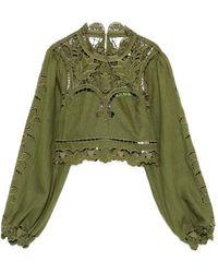 FARM Rio - Majestic Garden Richelieu Blouse - Lyst