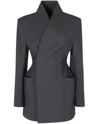 LA PISCINE - Sculpted Single-Breasted Blazer - Lyst