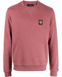 Belstaff - Logo-Patch Cotton Sweatshirt - Lyst