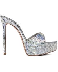 Le Silla - Uma Crystal-Embellished Platform Sandals - Lyst