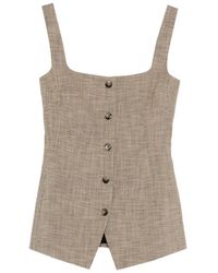 Nanushka - Chaleco De Vestir Con Cuello Cuadrado - Lyst