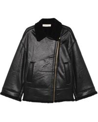 Nineminutes - Shearling-Jacke mit Reißverschluss - Lyst