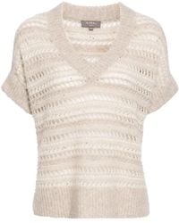 N.Peal Cashmere - オープンニット Vネックトップ - Lyst
