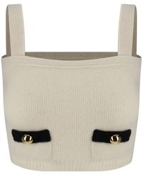 Alessandra Rich - Ribbed-Knit Top - Lyst