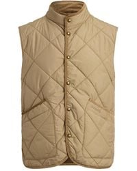 Polo Ralph Lauren - Quilted Corduroy-Trim Gilet - Lyst