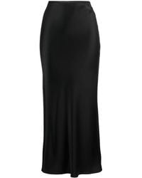 V:PM ATELIER - Satin-Finish Flared Midi Skirt - Lyst