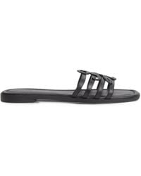 Tommy Hilfiger - Logo-Patch Multi-Strap Flat Sandals - Lyst