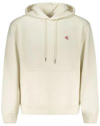 Calvin Klein - Logo-Embroidered Drawstring Hoodie - Lyst
