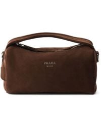 Prada - Schultertasche aus Wildleder - Lyst